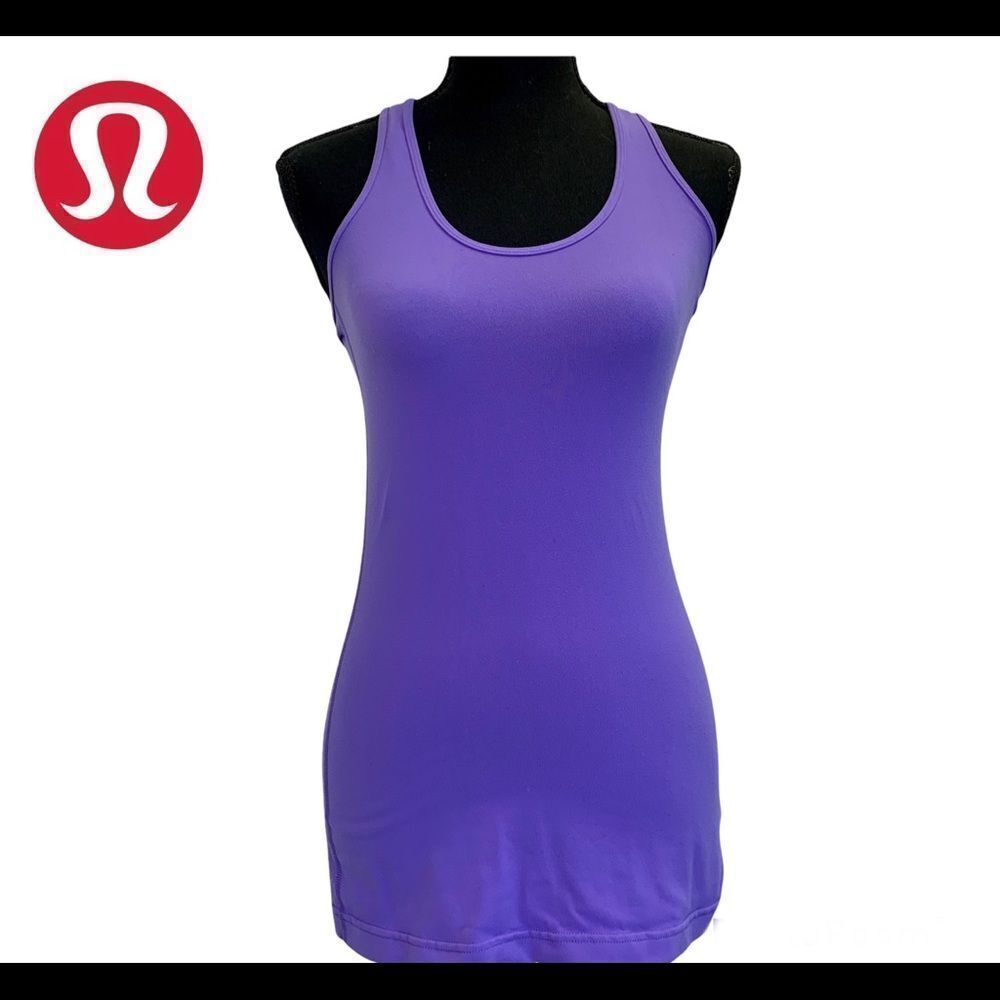 Lululemon purple racer back tank top size 6